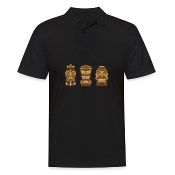 Maori Hei Tiki Tribal Tattoo Nouvelle-Zélande - Polo Homme - noir - Devant - Kai (181cm)