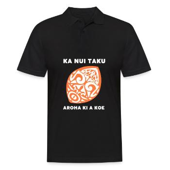 Maori Hei Tiki Tribal Tattoo Nouvelle-Zélande - Polo Homme - noir - Devant - Kai (181cm)