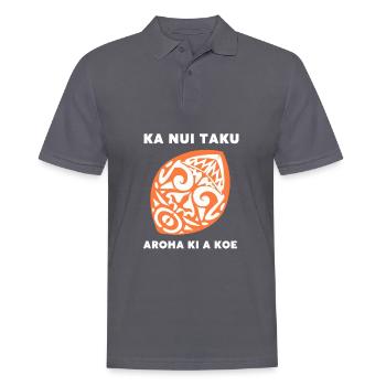 Maori Hei Tiki Tribal Tattoo Nouvelle-Zélande - Polo Homme - charbon - Devant - Nico (186cm)