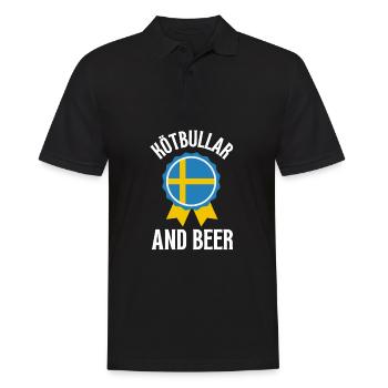 Sweden Swedish Meatball Mer Kötbullar - Männer Poloshirt - Schwarz - Vorne - Kai (181cm)