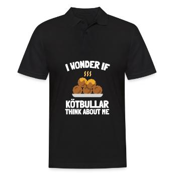 Sweden Swedish Meatball Mer Kötbullar - Männer Poloshirt - Schwarz - Vorne - Kai (181cm)