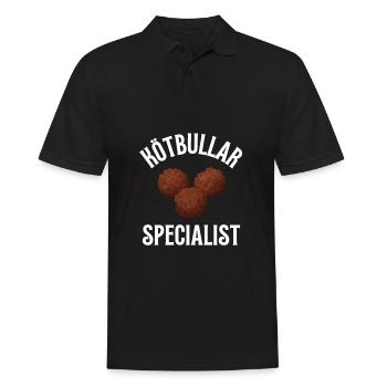 Sweden Swedish Meatball Mer Kötbullar - Männer Poloshirt - Schwarz - Vorne - Kai (181cm)