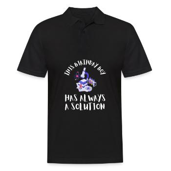 10 Years Old Science Birthday Kid 9 - Men's Polo Shirt - black - Front - Kai (181cm)