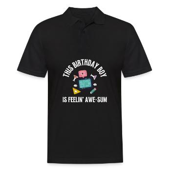 10 Years Old Science Birthday Kid 9 - Men's Polo Shirt - black - Front - Kai (181cm)