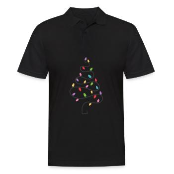 Christmas Light Decorator Exterior Illumination - Men's Polo Shirt - black - Front - Kai (181cm)