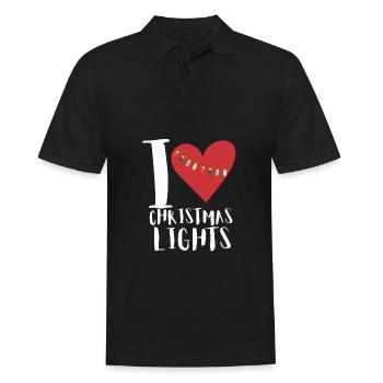 Christmas Light Decorator Exterior Illumination - Men's Polo Shirt - black - Front - Kai (181cm)