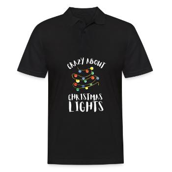 Christmas Light Decorator Exterior Illumination - Men's Polo Shirt - black - Front - Kai (181cm)