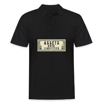 Assets Over Liabilities Entrepreneur Accountant - Men's Polo Shirt - black - Front - Kai (181cm)