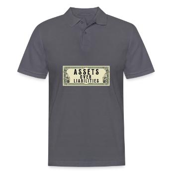 Assets Over Liabilities Entrepreneur Accountant - Men's Polo Shirt - charcoal grey - Front - Nico (186cm)