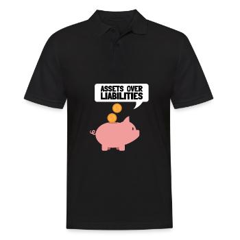 Assets Over Liabilities Entrepreneur Accountant - Men's Polo Shirt - black - Front - Kai (181cm)