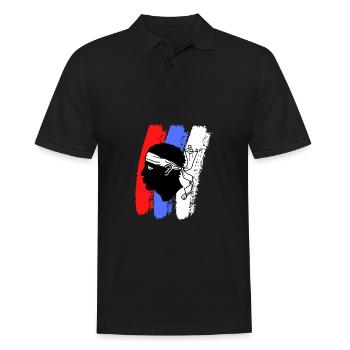 Corse Corsu Corssica 2B Head De Maure Corsica - Polo Homme - noir - Devant - Kai (181cm)
