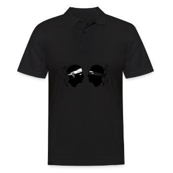 Corse Corsu Corssica 2B Head De Maure Corsica - Polo Homme - noir - Devant - Kai (181cm)