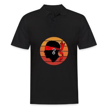 Corse Corsu Corssica 2B Head De Maure Corsica - Polo Homme - noir - Devant - Kai (181cm)