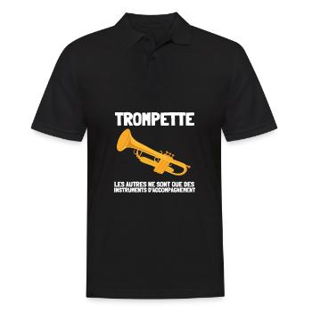 Trompette Orchestre Homme Femme Enfants Cadeau - Männer Poloshirt - Schwarz - Vorne - Kai (181cm)