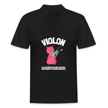 Violon Orchestre Homme Femme Enfants Cadeau - Männer Poloshirt - Schwarz - Vorne - Kai (181cm)