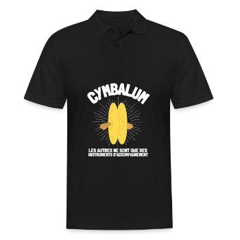 Cymbalum Orchestre Homme Femme Enfants Cadeau - Männer Poloshirt - Schwarz - Vorne - Kai (181cm)