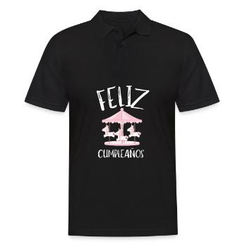 Carnival Party Birthday Girl Cumpleaños Carousel - Männer Poloshirt - Schwarz - Vorne - Kai (181cm)