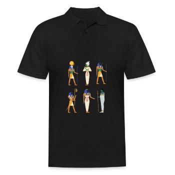 Hieroglyphics Egyptologist, Ancient Egyptian - Männer Poloshirt - Schwarz - Vorne - Kai (181cm)
