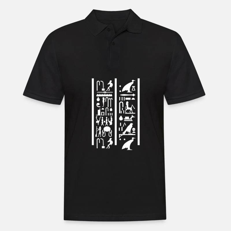 Hieroglyphics Egyptologist, Ancient Egyptian - Men's Polo Shirt - black