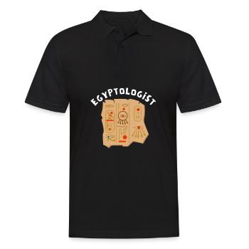 Hieroglyphics Egyptologist, Ancient Egyptian - Männer Poloshirt - Schwarz - Vorne - Kai (181cm)