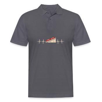Aerial Tram Tramway Cable Car Cableway Gondola - Men's Polo Shirt - charcoal grey - Front - Nico (186cm)