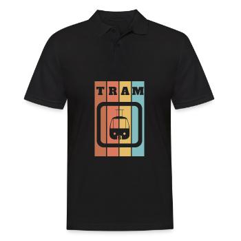 Aerial Tram Tramway Cable Car Cableway Gondola - Men's Polo Shirt - black - Front - Kai (181cm)