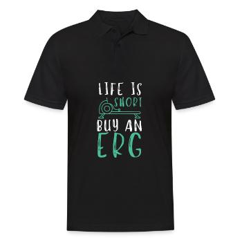 Erg Ergometer And Rowing Exercise Machine Rowing - Men's Polo Shirt - black - Front - Kai (181cm)