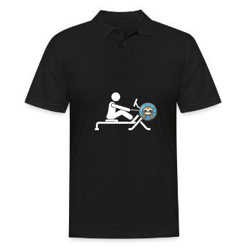 Erg Ergometer And Rowing Exercise Machine Rowing - Men's Polo Shirt - black - Front - Kai (181cm)