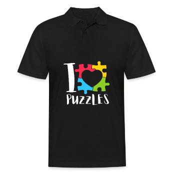 Puzzle Queen - Je passe devant mon heure de coucher - Polo Homme - noir - Devant - Kai (181cm)