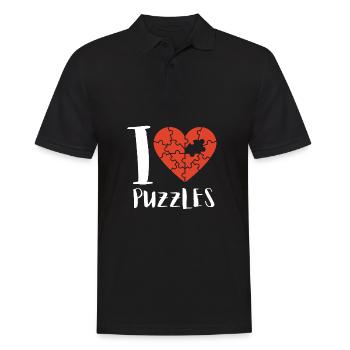 Puzzle Queen - Je passe devant mon heure de coucher - Polo Homme - noir - Devant - Kai (181cm)