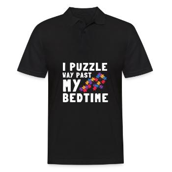 Puzzle Queen - Je passe devant mon heure de coucher - Polo Homme - noir - Devant - Kai (181cm)