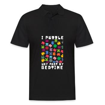 Puzzle Queen - Je passe devant mon heure de coucher - Polo Homme - noir - Devant - Kai (181cm)