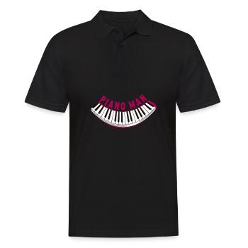 Licence de synchronisation Musique Baby Grand Piano - Polo Homme - noir - Devant - Kai (181cm)
