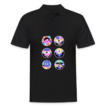 Psychedelic Research Volunteer - Männer Poloshirt - Schwarz - Vorne - Kai (181cm)
