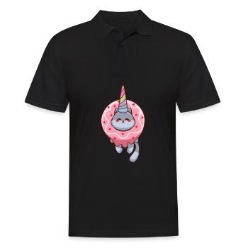 Cat Unicorn Donut - Men's Polo Shirt - black - Front - Kai (181cm)
