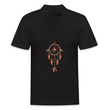 Native American Indian Abenaki - Männer Poloshirt - Schwarz - Vorne - Kai (181cm)