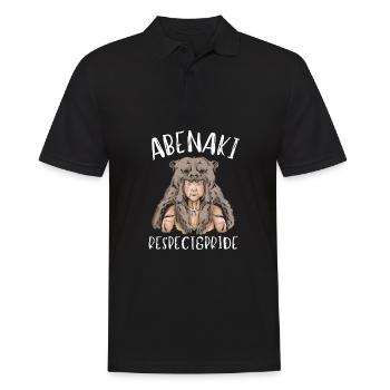 Native American Indian Abenaki - Männer Poloshirt - Schwarz - Vorne - Kai (181cm)