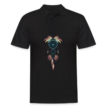 Native American Indian Abenaki - Männer Poloshirt - Schwarz - Vorne - Kai (181cm)