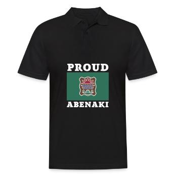 Native American Indian Abenaki - Männer Poloshirt - Schwarz - Vorne - Kai (181cm)