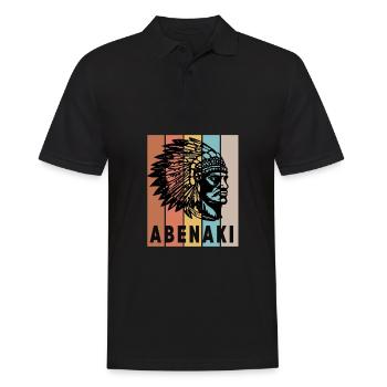 Native American Indian Abenaki - Männer Poloshirt - Schwarz - Vorne - Kai (181cm)