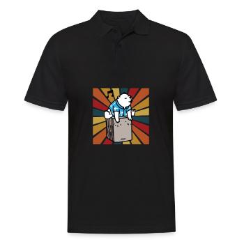 Cajon Box Drum Instrument Peruvian Cajon - Männer Poloshirt - Schwarz - Vorne - Kai (181cm)