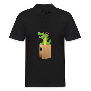 Cajon Box Drum Instrument Peruvian Cajon - Männer Poloshirt - Schwarz - Vorne - Kai (181cm)