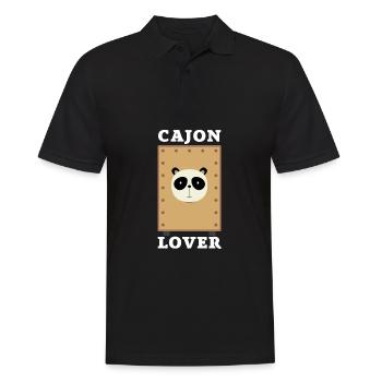 Cajon Box Drum Instrument Peruvian Cajon - Männer Poloshirt - Schwarz - Vorne - Kai (181cm)