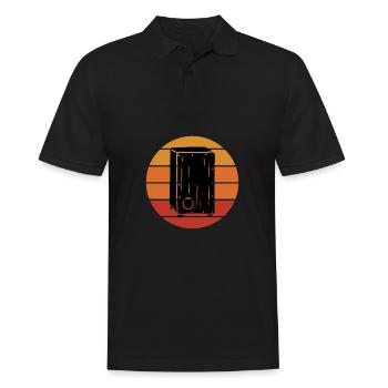 Cajon Box Drum Instrument Peruvian Cajon - Männer Poloshirt - Schwarz - Vorne - Kai (181cm)
