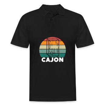 Cajon Box Drum Instrument Peruvian Cajon - Männer Poloshirt - Schwarz - Vorne - Kai (181cm)