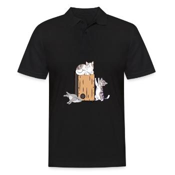 Cajon Box Drum Instrument Peruvian Cajon - Männer Poloshirt - Schwarz - Vorne - Kai (181cm)