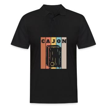 Cajon Box Drum Instrument Peruvian Cajon - Männer Poloshirt - Schwarz - Vorne - Kai (181cm)