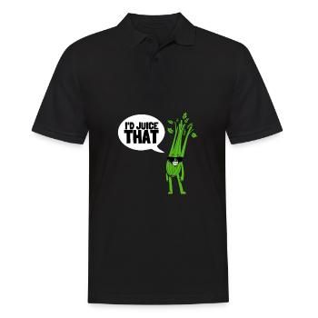 Vegan Vegetarian Veggie Organic Celery Juice - Men's Polo Shirt - black - Front - Kai (181cm)