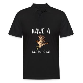 Falconer Falconry Ornithology Falcon Trainer - Männer Poloshirt - Schwarz - Vorne - Kai (181cm)
