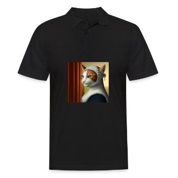 Histoire de l’art du chat - Polo Homme - noir - Devant - Kai (181cm)